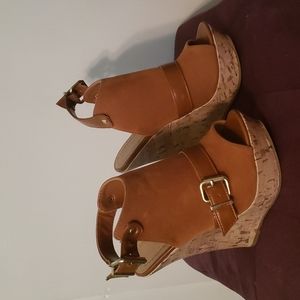 5.5 Faux Leather/Suede Wedge Heels